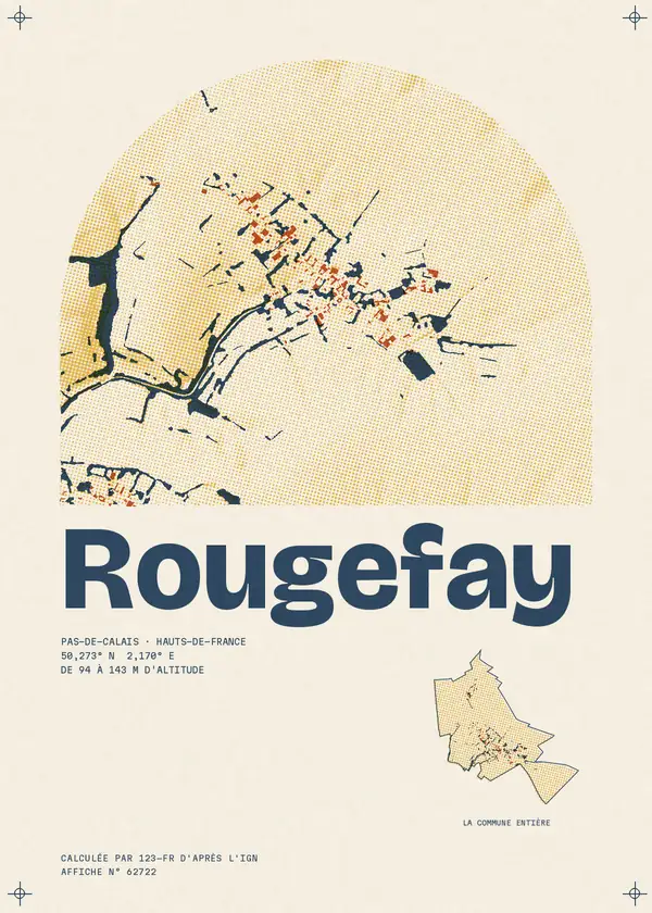 Affiche de Rougefay, calculée par 123-fr d'après l'IGN