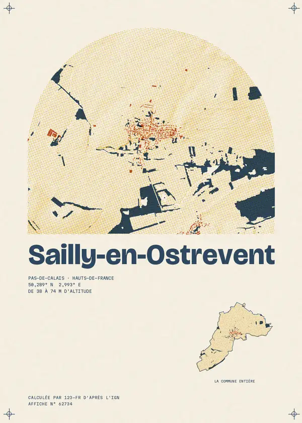 Affiche de Sailly-en-Ostrevent, calculée par 123-fr d'après l'IGN