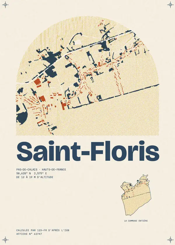 Affiche de Saint-Floris, calculée par 123-fr d'après l'IGN