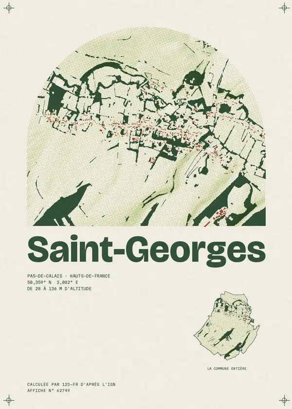 Affiche de Saint-Georges, calculée par 123-fr d'après l'IGN