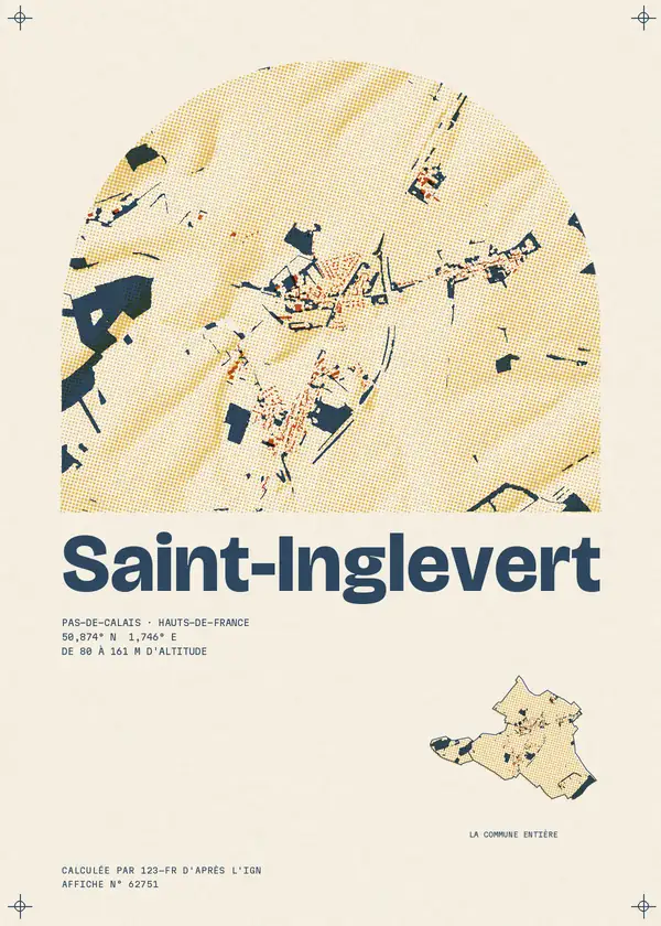 Affiche de Saint-Inglevert, calculée par 123-fr d'après l'IGN