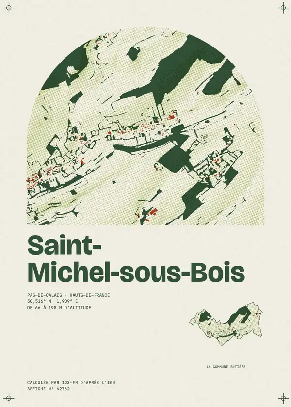 Affiche de Saint-Michel-sous-Bois, calculée par 123-fr d'après l'IGN