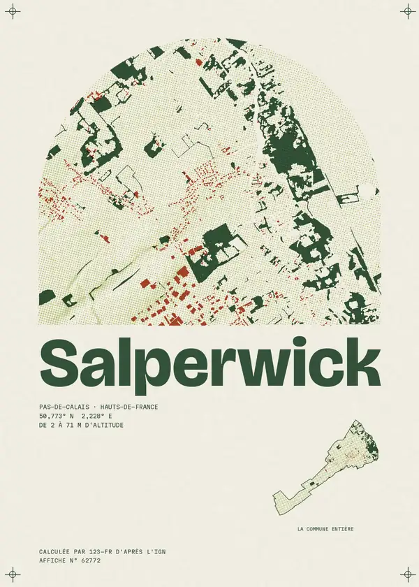 Affiche de Salperwick, calculée par 123-fr d'après l'IGN