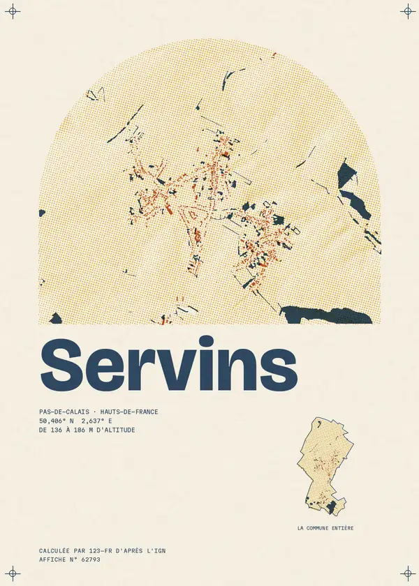Affiche de Servins, calculée par 123-fr d'après l'IGN