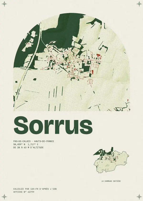 Affiche de Sorrus, calculée par 123-fr d'après l'IGN