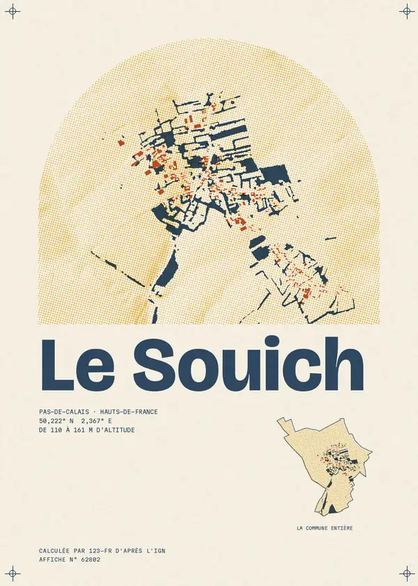 Affiche de Le Souich, calculée par 123-fr d'après l'IGN
