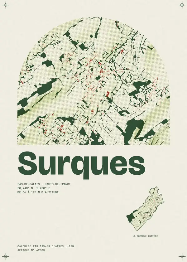 Affiche de Surques, calculée par 123-fr d'après l'IGN
