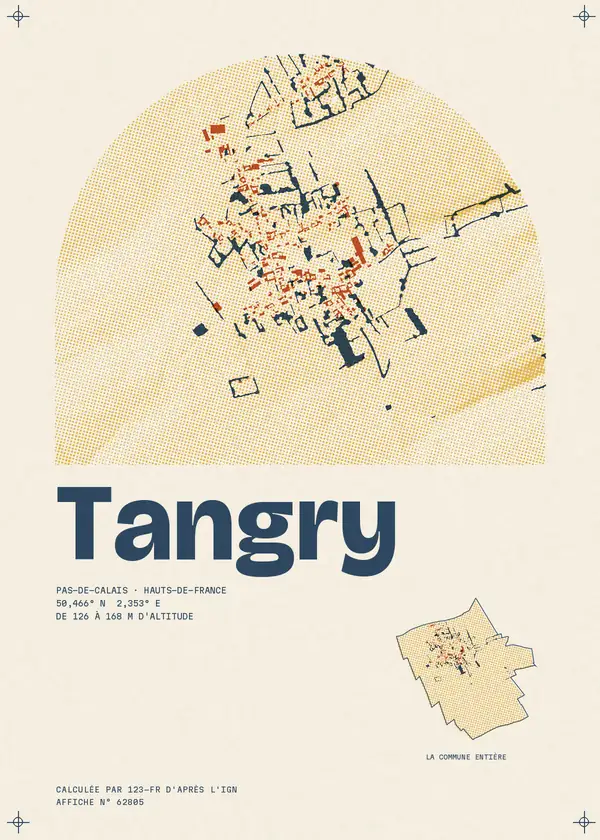 Affiche de Tangry, calculée par 123-fr d'après l'IGN