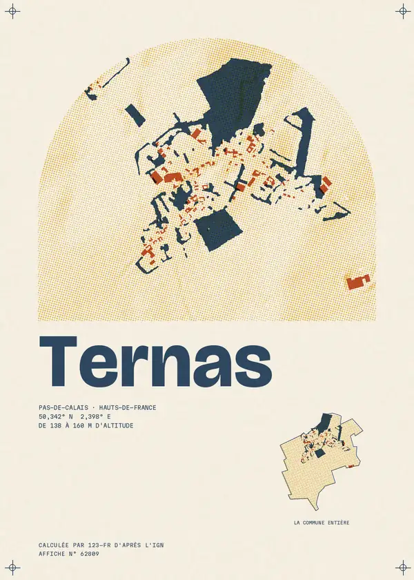Affiche de Ternas, calculée par 123-fr d'après l'IGN
