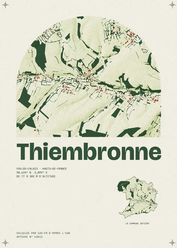 Affiche de Thiembronne, calculée par 123-fr d'après l'IGN