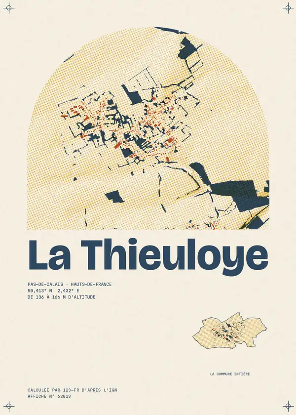 Affiche de La Thieuloye, calculée par 123-fr d'après l'IGN