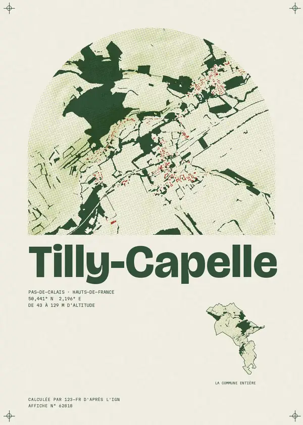 Affiche de Tilly-Capelle, calculée par 123-fr d'après l'IGN