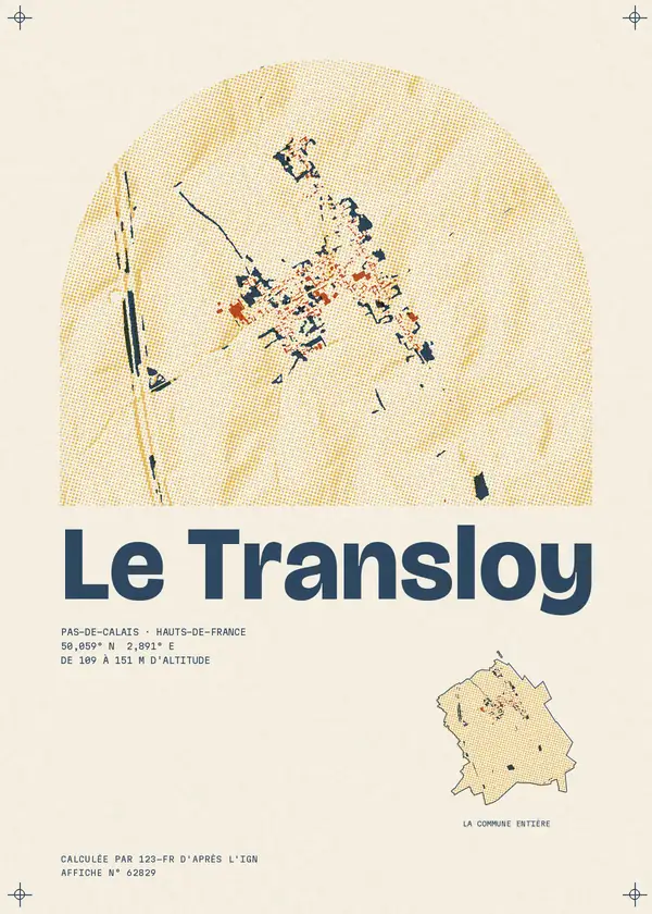 Affiche de Le Transloy, calculée par 123-fr d'après l'IGN