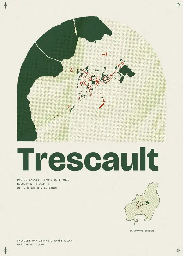 Affiche de Trescault, calculée par 123-fr d'après l'IGN