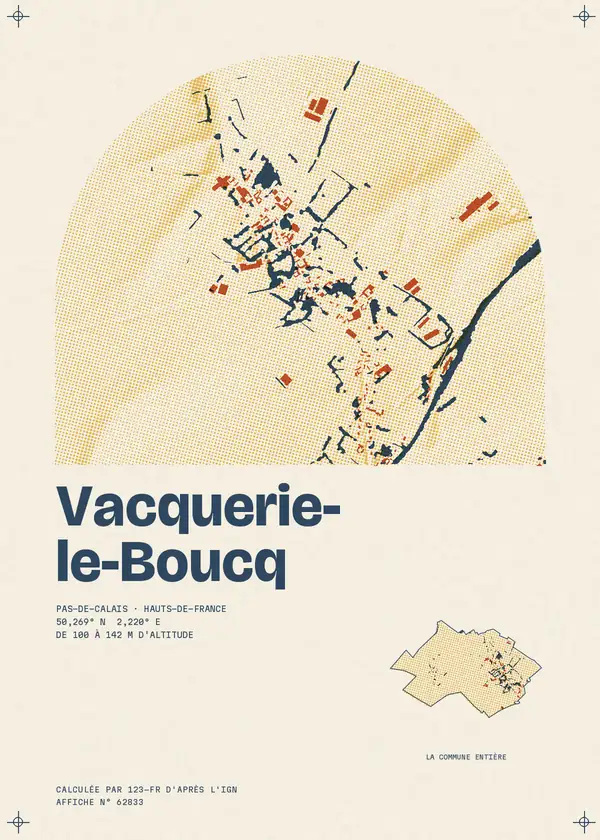 Affiche de Vacquerie-le-Boucq, calculée par 123-fr d'après l'IGN