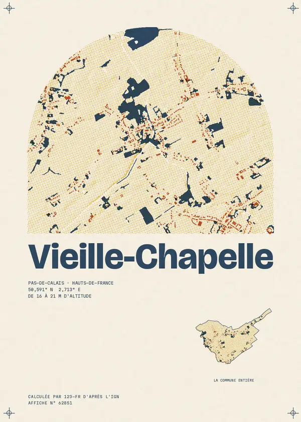 Affiche de Vieille-Chapelle, calculée par 123-fr d'après l'IGN