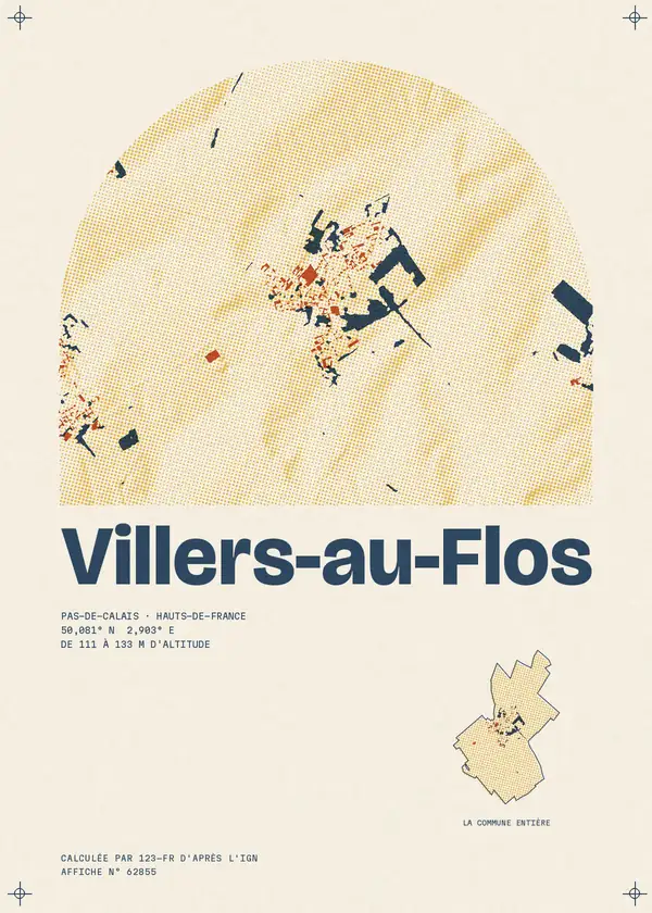 Affiche de Villers-au-Flos, calculée par 123-fr d'après l'IGN