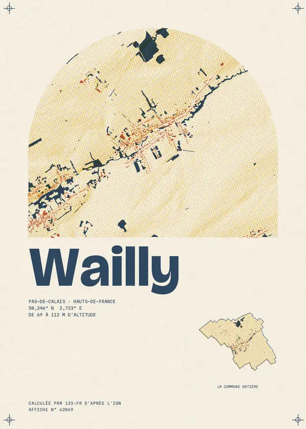 Affiche de Wailly, calculée par 123-fr d'après l'IGN
