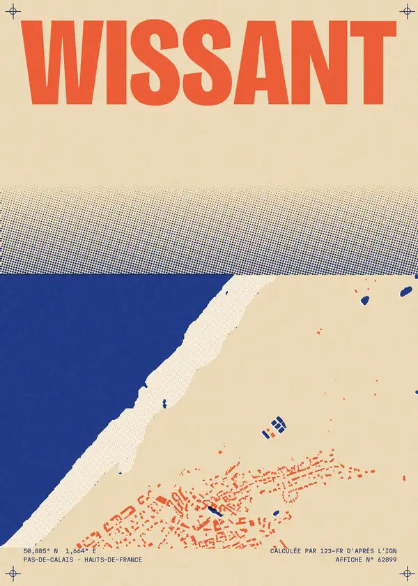Affiche de Wissant, calculée par 123-fr d'après l'IGN