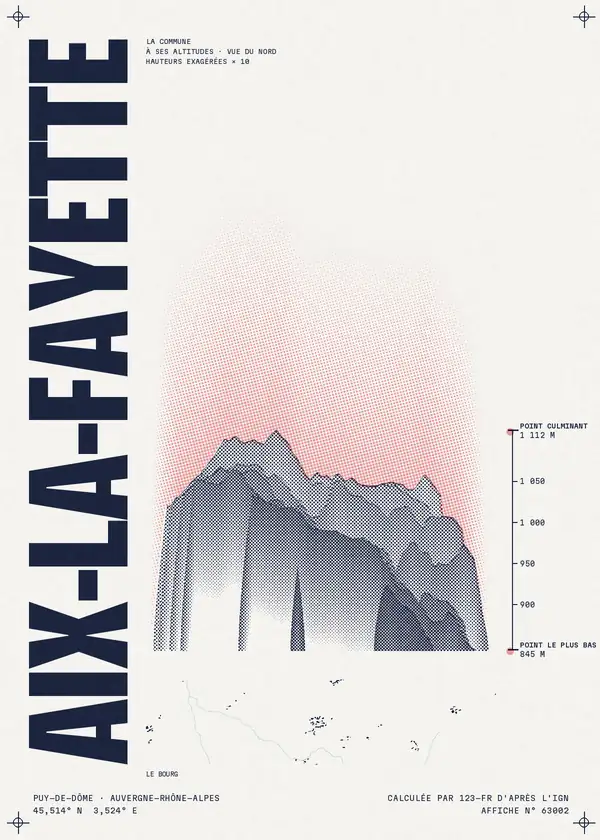 Affiche de Aix-la-Fayette, calculée par 123-fr d'après l'IGN