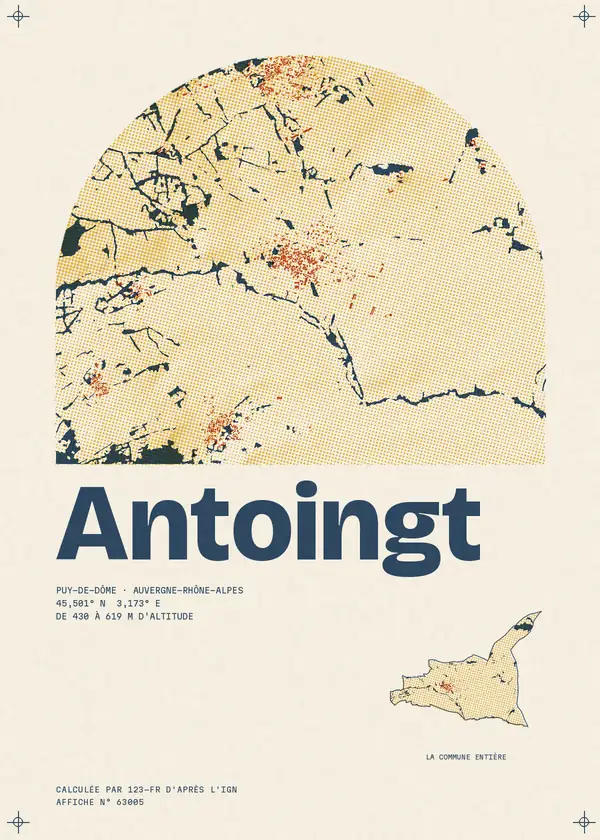 Affiche de Antoingt, calculée par 123-fr d'après l'IGN