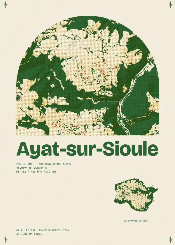 Affiche de Ayat-sur-Sioule, calculée par 123-fr d'après l'IGN
