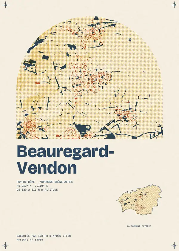 Affiche de Beauregard-Vendon, calculée par 123-fr d'après l'IGN