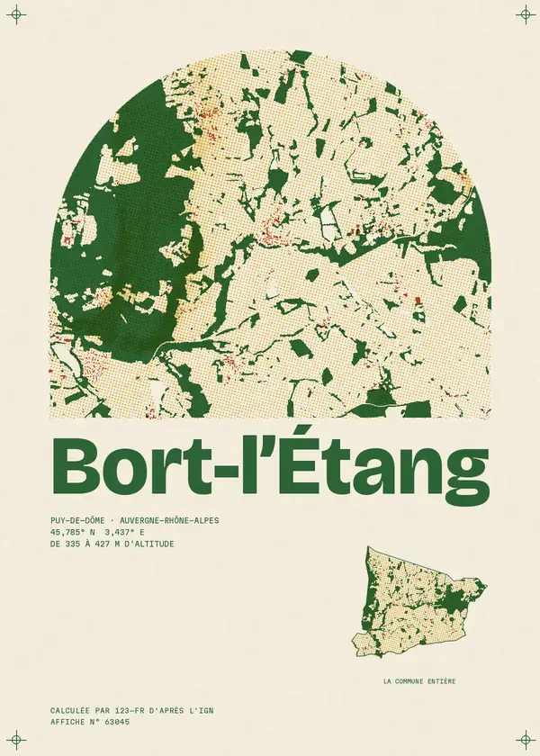Affiche de Bort-l'Étang, calculée par 123-fr d'après l'IGN