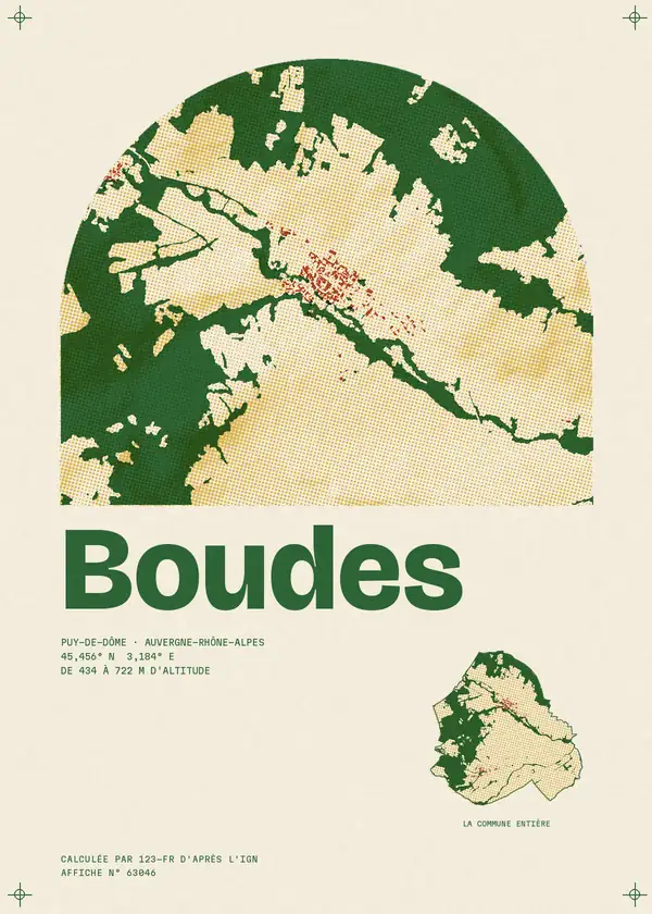 Affiche de Boudes, calculée par 123-fr d'après l'IGN