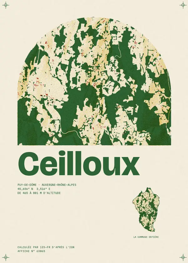 Affiche de Ceilloux, calculée par 123-fr d'après l'IGN
