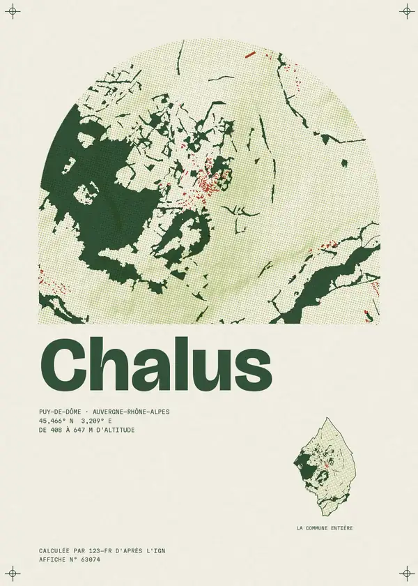 Affiche de Chalus, calculée par 123-fr d'après l'IGN