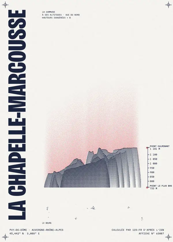 Affiche de La Chapelle-Marcousse, calculée par 123-fr d'après l'IGN