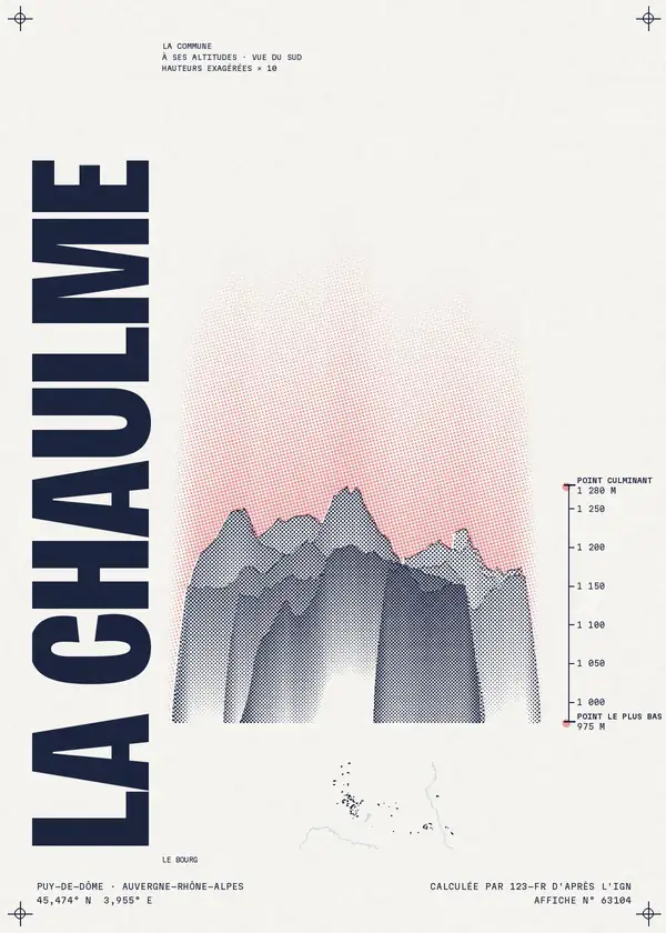 Affiche de La Chaulme, calculée par 123-fr d'après l'IGN