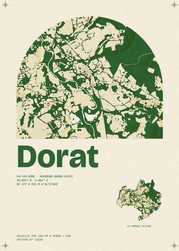 Affiche de Dorat, calculée par 123-fr d'après l'IGN