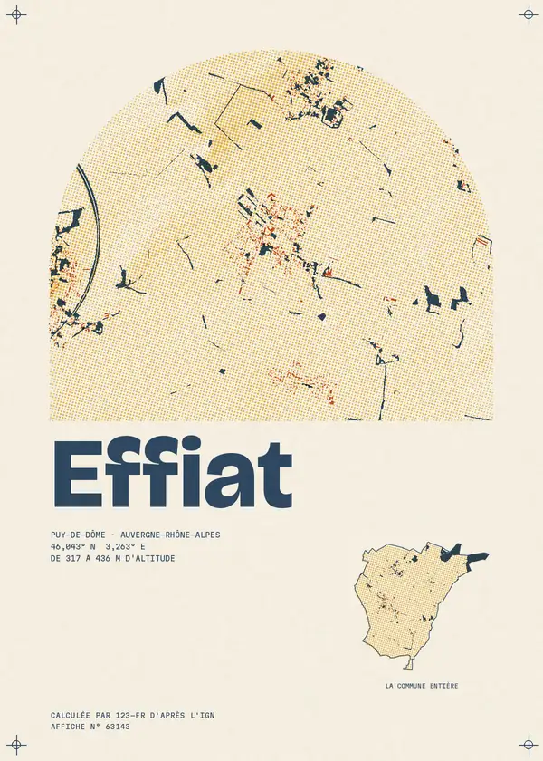 Affiche de Effiat, calculée par 123-fr d'après l'IGN
