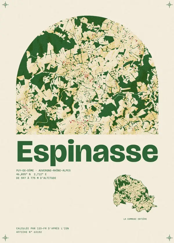 Affiche de Espinasse, calculée par 123-fr d'après l'IGN