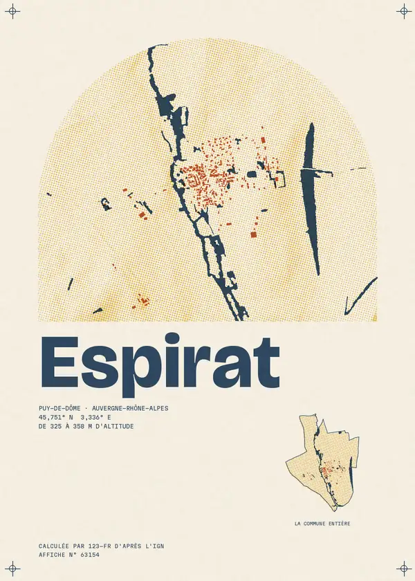 Affiche de Espirat, calculée par 123-fr d'après l'IGN