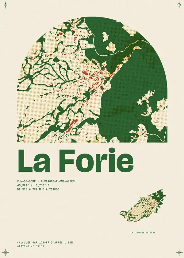 Affiche de La Forie, calculée par 123-fr d'après l'IGN