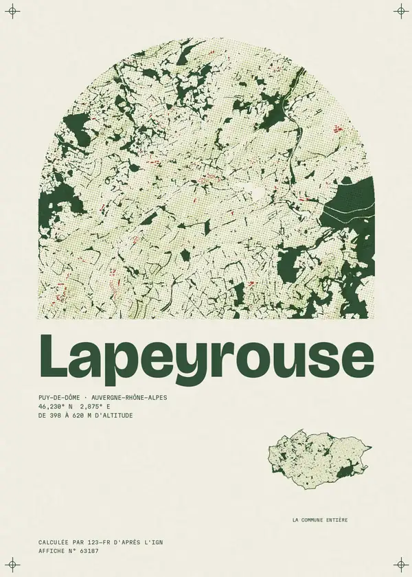 Affiche de Lapeyrouse, calculée par 123-fr d'après l'IGN