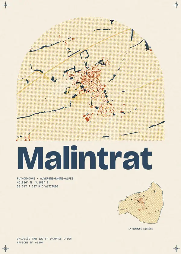 Affiche de Malintrat, calculée par 123-fr d'après l'IGN