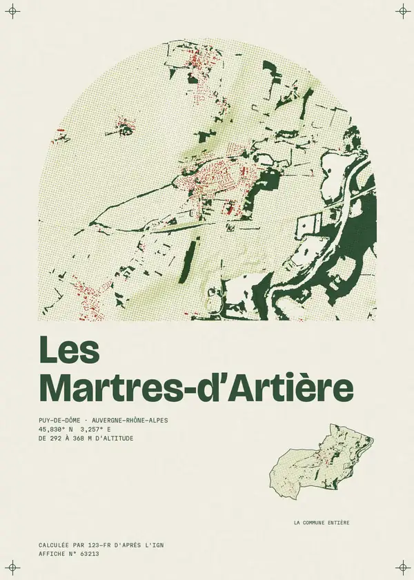 Affiche de Les Martres-d'Artière, calculée par 123-fr d'après l'IGN