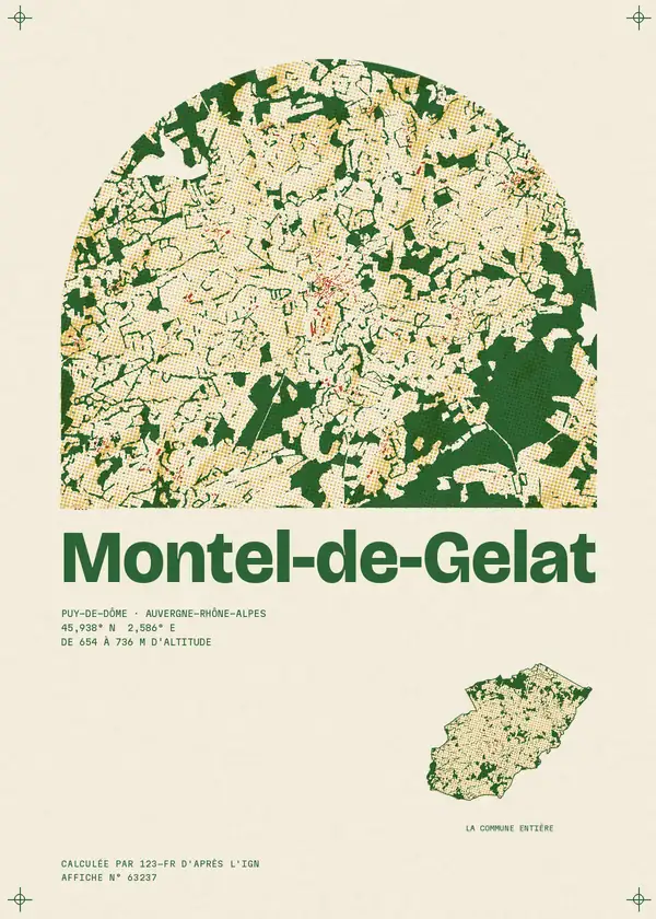 Affiche de Montel-de-Gelat, calculée par 123-fr d'après l'IGN