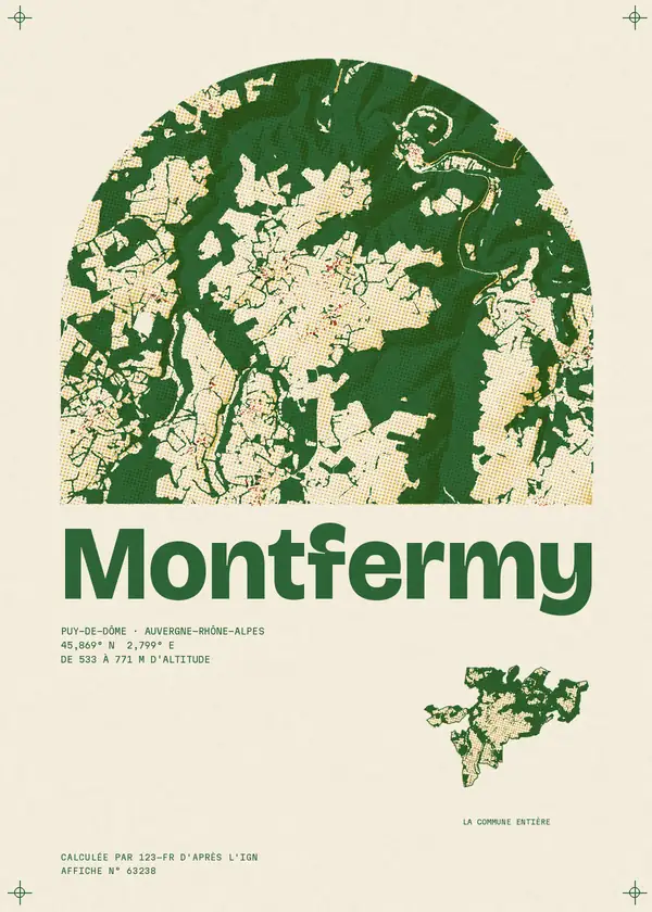 Affiche de Montfermy, calculée par 123-fr d'après l'IGN