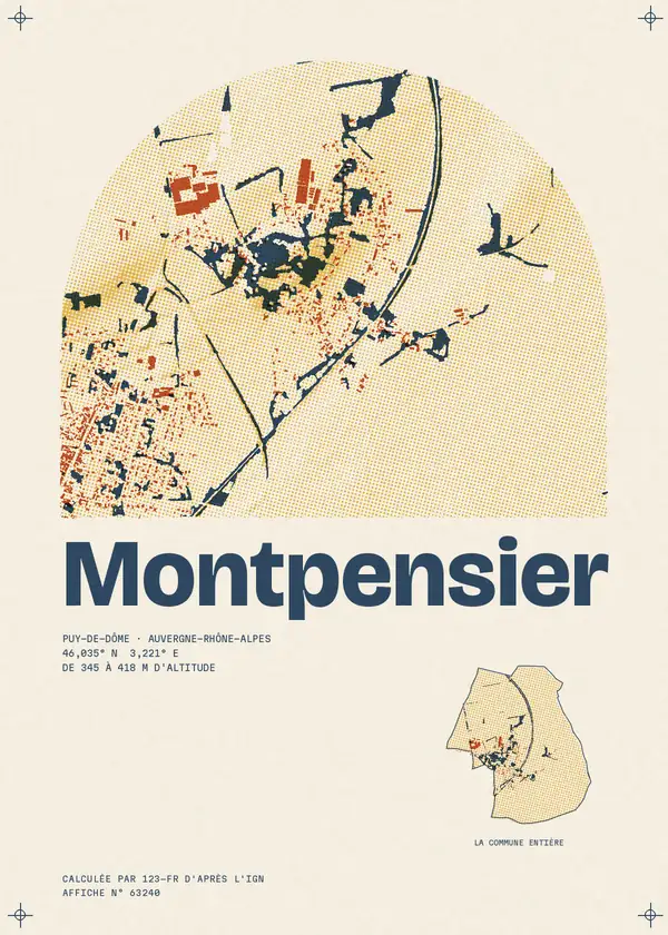 Affiche de Montpensier, calculée par 123-fr d'après l'IGN