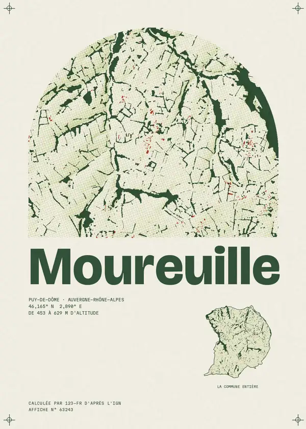 Affiche de Moureuille, calculée par 123-fr d'après l'IGN