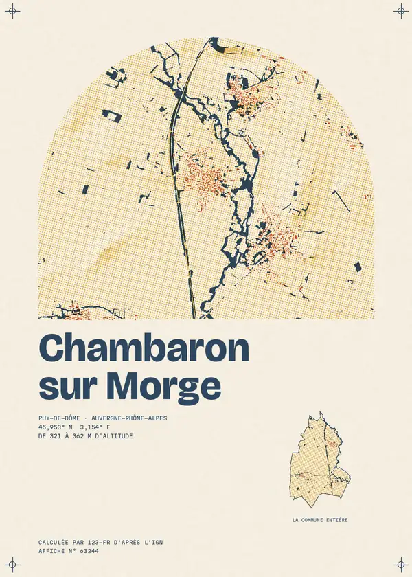 Affiche de Chambaron sur Morge, calculée par 123-fr d'après l'IGN