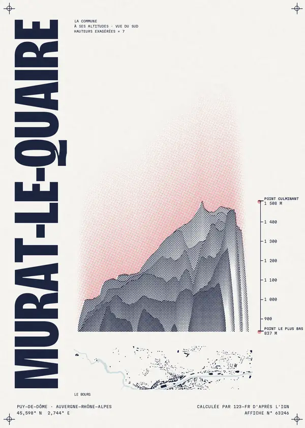 Affiche de Murat-le-Quaire, calculée par 123-fr d'après l'IGN