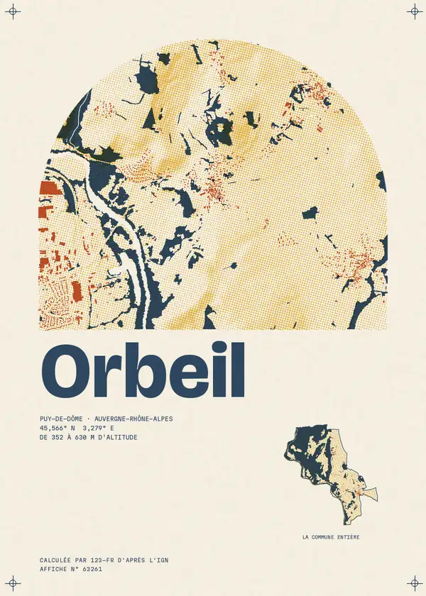 Affiche de Orbeil, calculée par 123-fr d'après l'IGN