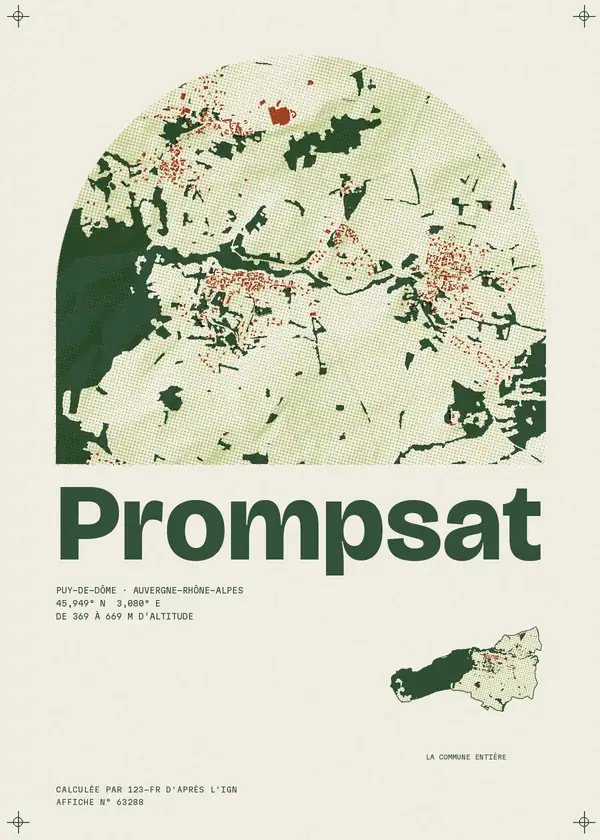 Affiche de Prompsat, calculée par 123-fr d'après l'IGN