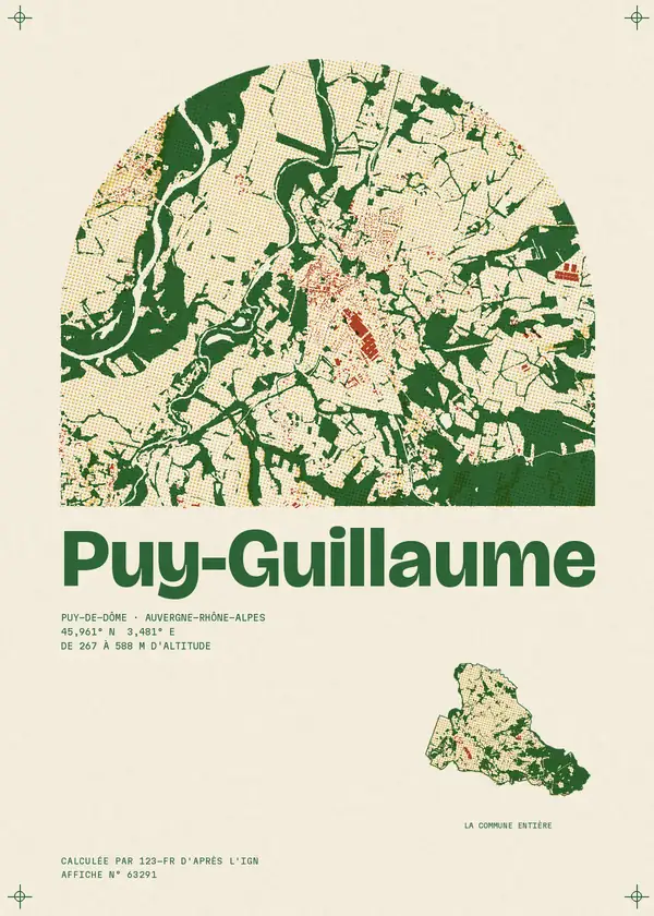 Affiche de Puy-Guillaume, calculée par 123-fr d'après l'IGN
